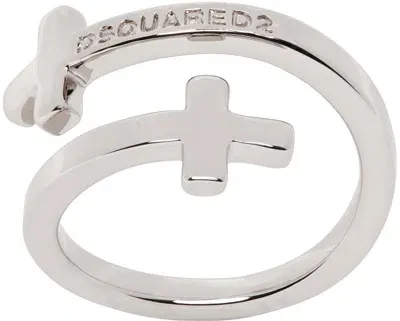 Dsquared2 Silver Jesus Ring In F124