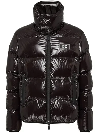 Dsquared2 Sleek Ultralight Down Jacket In Black