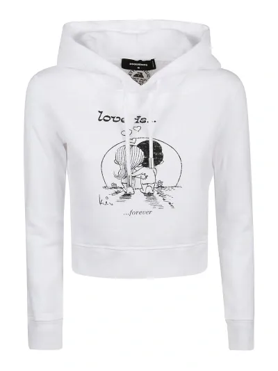 Dsquared2 Love Is Forever Sweatshirt In White