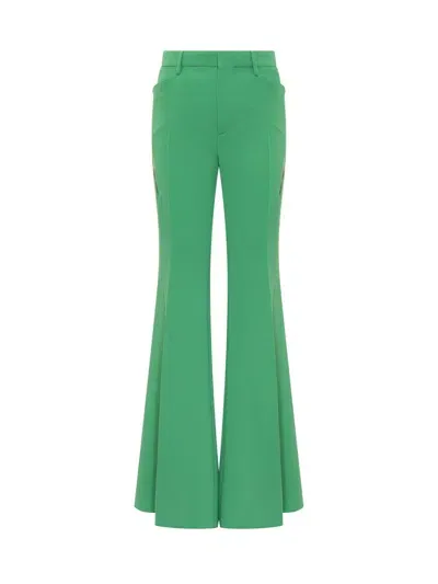 Dsquared2 Cut-out Mesh Detail Flared Trousers In Ocean Wave