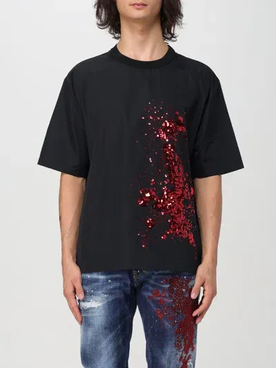 Dsquared2 T-shirt Mit Pailletten In Schwarz