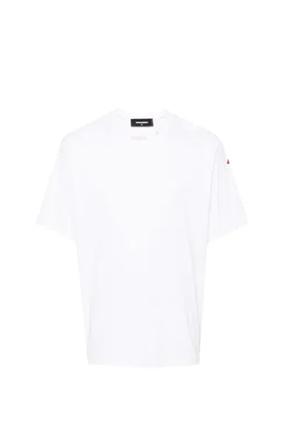 Dsquared2 Logo-print Cotton T-shirt In Weiss