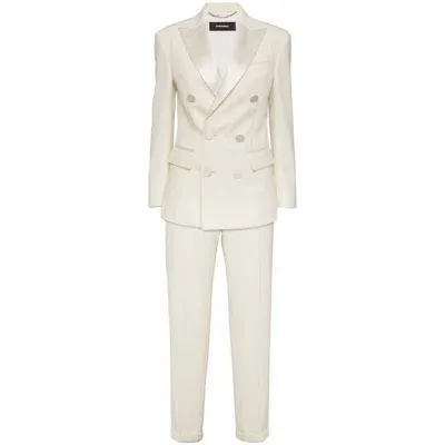 Dsquared2 Boston Double-breasted Suit In White