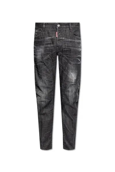 Dsquared2 Tidy Biker Jeans In Black