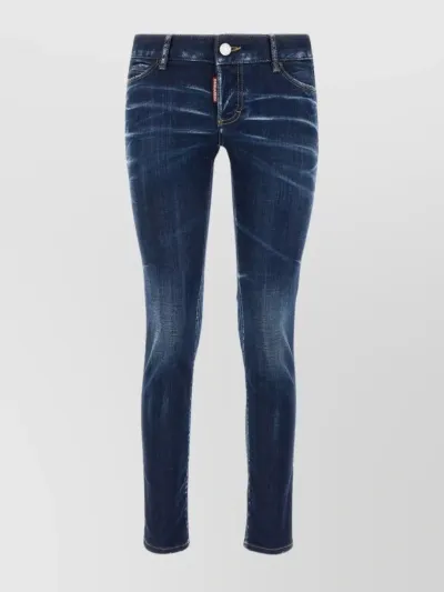 Dsquared2 Waist Belt Loops Denim Trousers In Blue