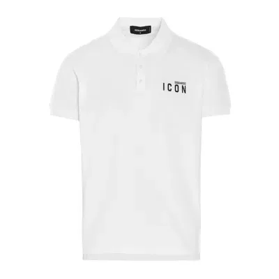 Dsquared2 White Cotton Polo Shirt