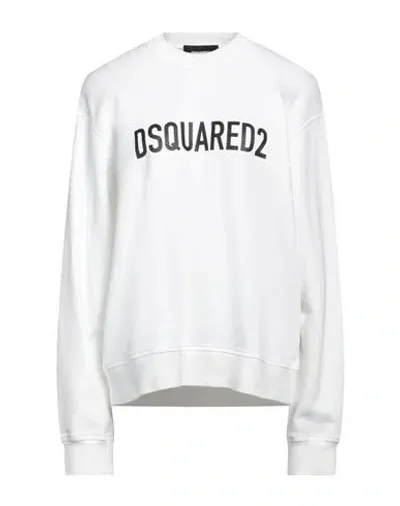 Dsquared2 Woman Sweatshirt White Size L Cotton