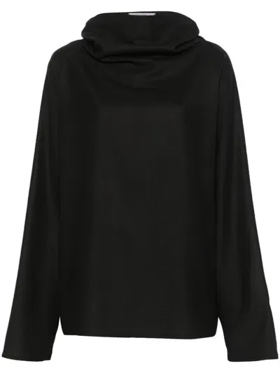 Dušan Cowl-neck Blouse In Black