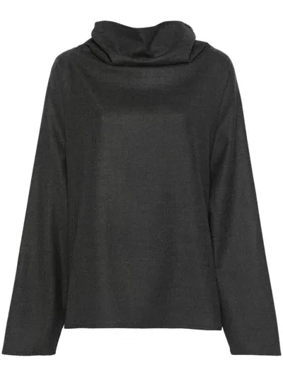 Dušan Cowl-neck Blouse In Grey