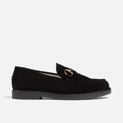 Duke & Dexter Men's Wilde Black Suede Bit Loafer - Men's