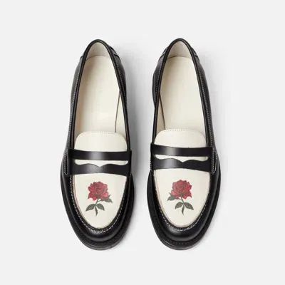 Duke & Dexter Women's Wilde Red Rose Penny Loafer - Women's