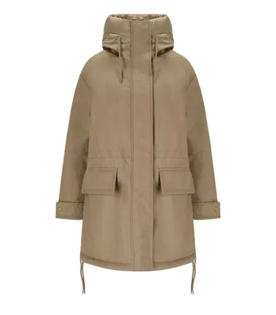 Duno Kaya Camel Reversible Parka In Brown