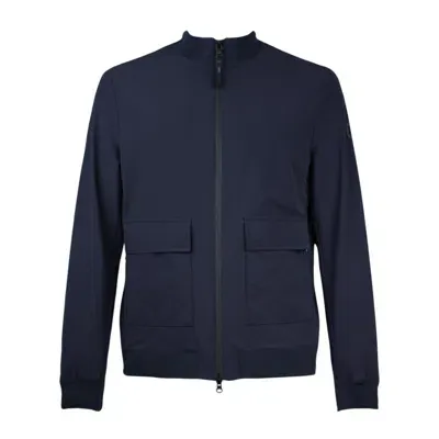 Duno Trevi Sound Bomber Jacket In Warp-knitted Technical Fabric In Blue