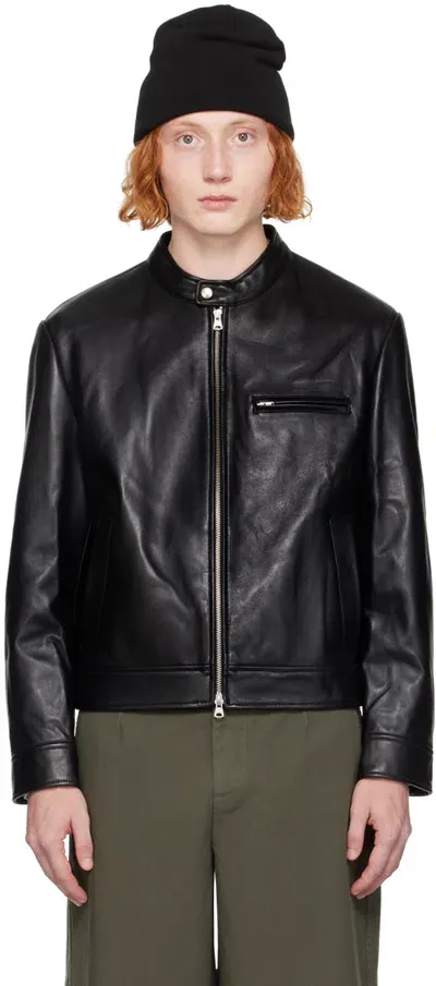 Dunst Black Racing Leather Jacket