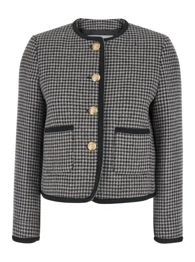 Dunst Classic Boucle Tweed Jacket In Grey