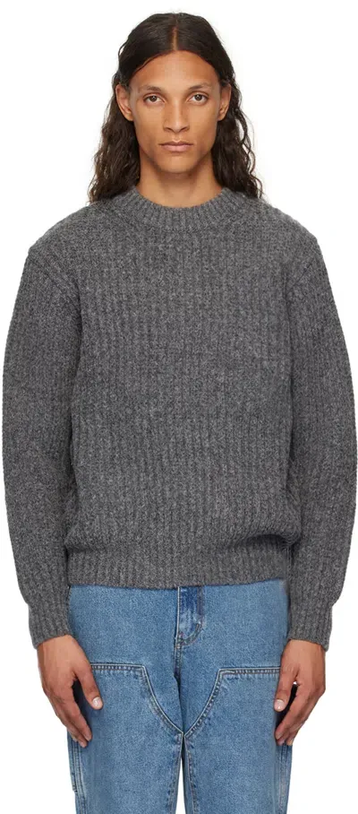 Dunst Gray Chunky Sweater In Dark Melange Gr