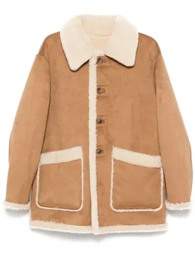 Dunst Shearling Reversible Jacket In Brown