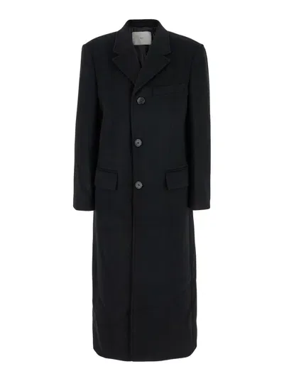 Dunst Unisex 2-way 3 Button Cashmere Coat In Black