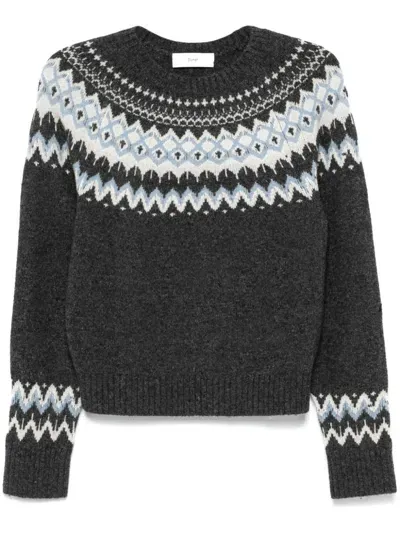 Dunst Wool Knitted Jumper In Gray