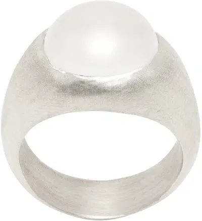 Dunton Ellerkamp Silver Boulder Moonstone Ring In Sterling Silver