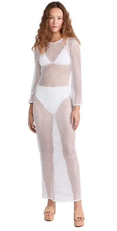 Dur Doux Ibiza Net Maxi Dress White