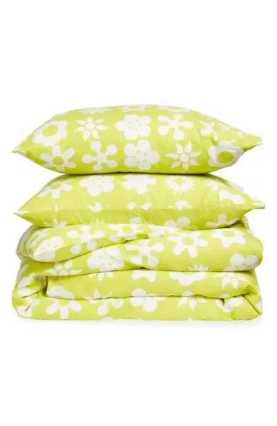 Dusen Dusen Wingdings Duvet Cover & Shams Set In Yellow