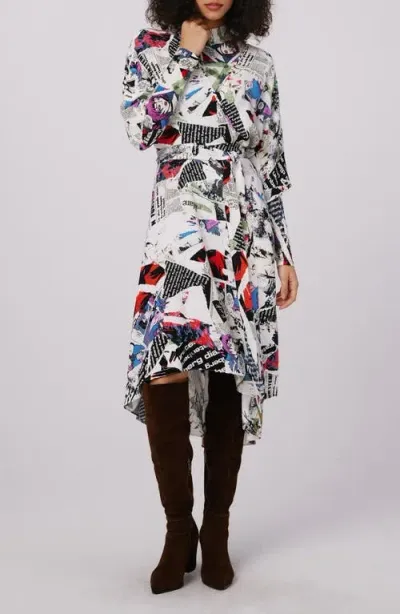 Dvf Eloise Abstract Print Faux Wrap Dress In Poster Girl