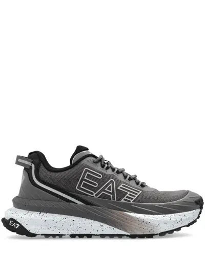 Ea7 Crusher Distance Sonic Trail Sneakers In Grey