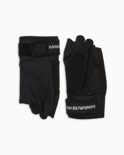 Ea7 Dynamic Athlete Gym Gloves In Brown