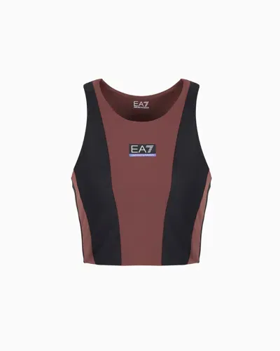 Ea7 Dynamic Athlete Top In Vigor7 Technical Fabric In Brown