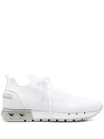 Ea7 Emporio Armani Logo Sneakers In White