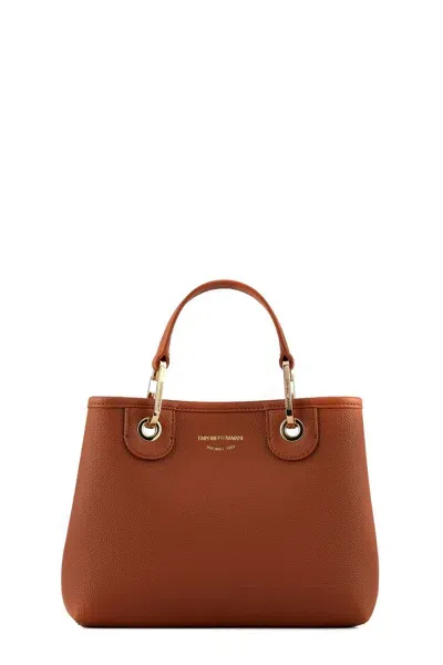 Ea7 Emporio Armani Myea Small Tote Bag In Brown