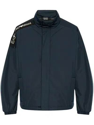 Ea7 Logo-embellished Padded Jacket In Schwarz