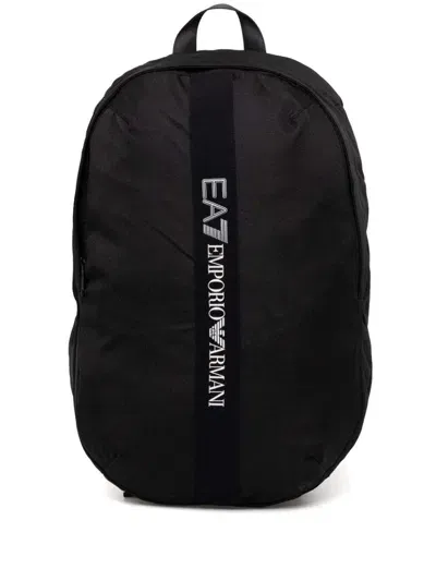 Ea7 Logo-print Backpack In Black