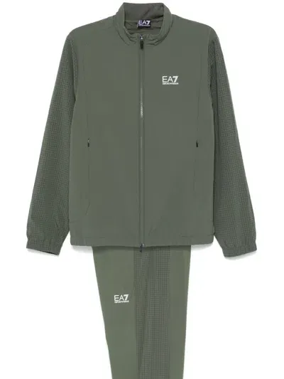 Ea7 Logo-print Tracksuit In Green