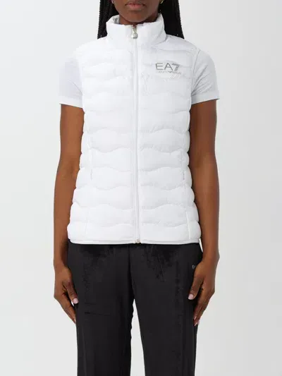 Ea7 Waistcoat  Woman Color White In Weiss