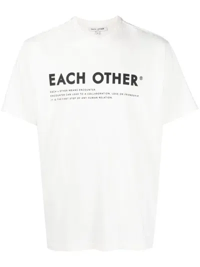 Each X Other Logo-print Cotton T-shirt In Nude