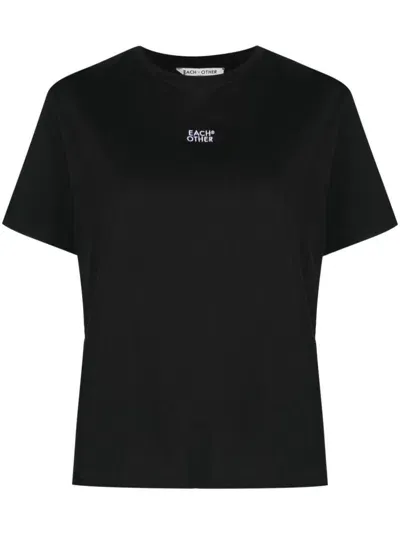 Each X Other Logo-print Crew-neck T-shirt In Black