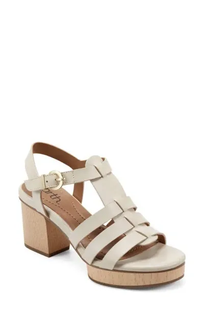 Earth Adona Fisherman Platform Slingback Sandal In Ivory