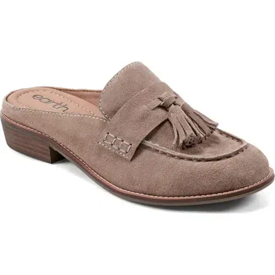 Earth ® Everett Tassle Mule In Dark Beige