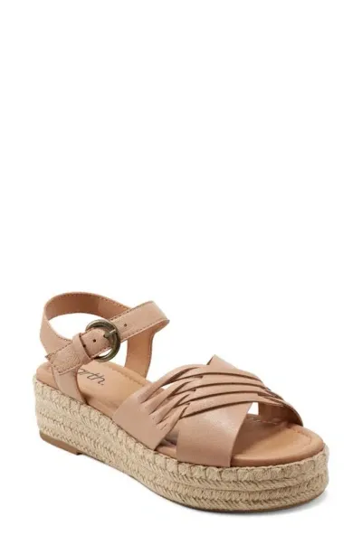 Earth Hilda Espadrille Platform Sandal In Light Natural