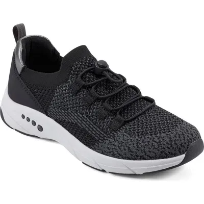 Easy Spirit Astrid Pull-on Knit Sneaker In Black,gray Multi