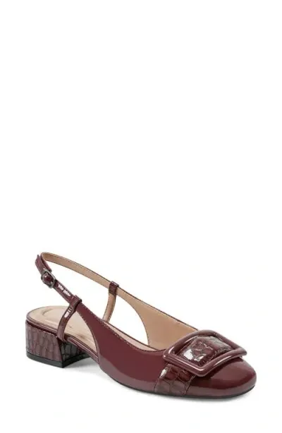 Easy Spirit Jola Slingback Pump In Burgundy Patent Leather Multi