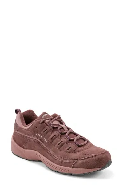 Easy Spirit Romy Sneaker In Burgundy Suede