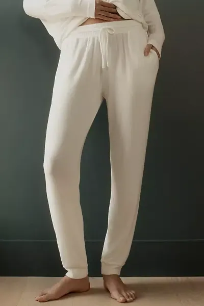 Eberjey Cozy Time Lounge Joggers In White