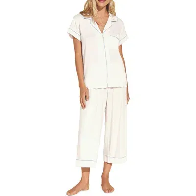 Eberjey Gisele Jersey Knit Crop Pajamas In Neutral