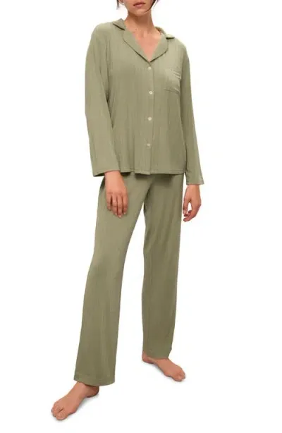 Eberjey Giselle Rib Pajamas In Green