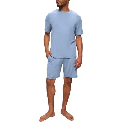 Eberjey Henry Jersey Short Pajamas In Wedgewood Blue