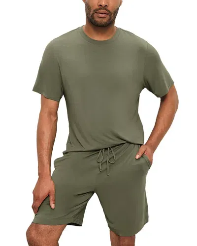 Eberjey Henry Short Pajama Set In Moss