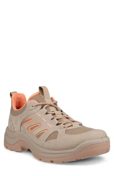 Ecco Offroad Hiking Sneaker In Beige/coral